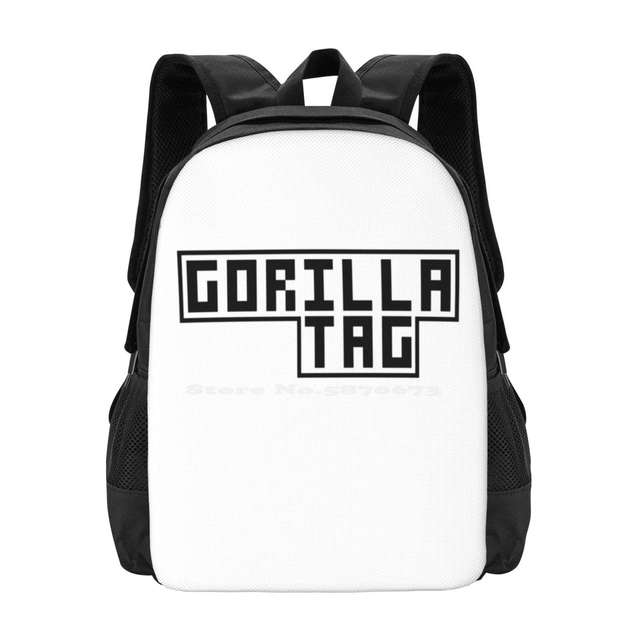 Gorilla Tag Pattern Design Bagpack School Bags Vr Monkey Gorilla